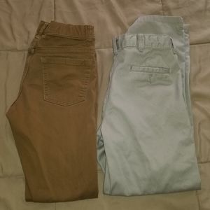 Two boy's khaki pants size 14